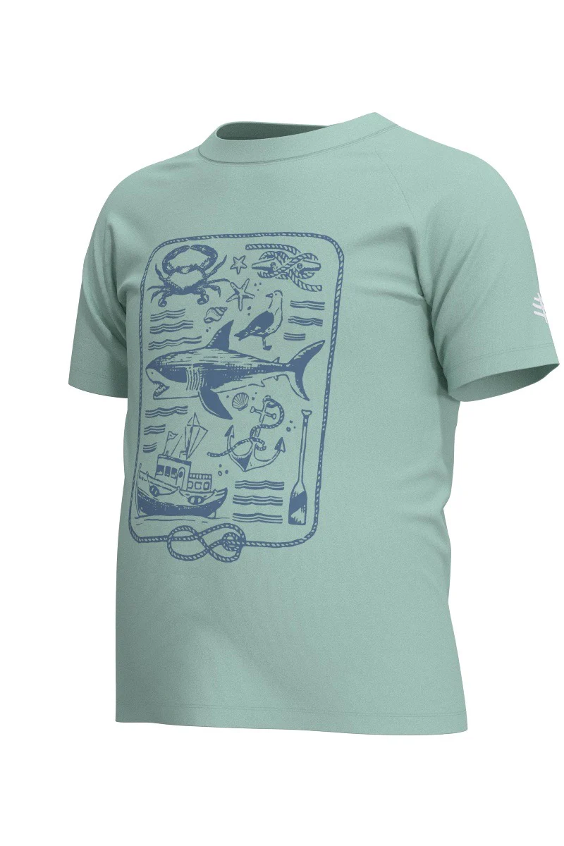 Kid's Sandshark Short Sleeve Surf Shirt | Skyride - Image 2