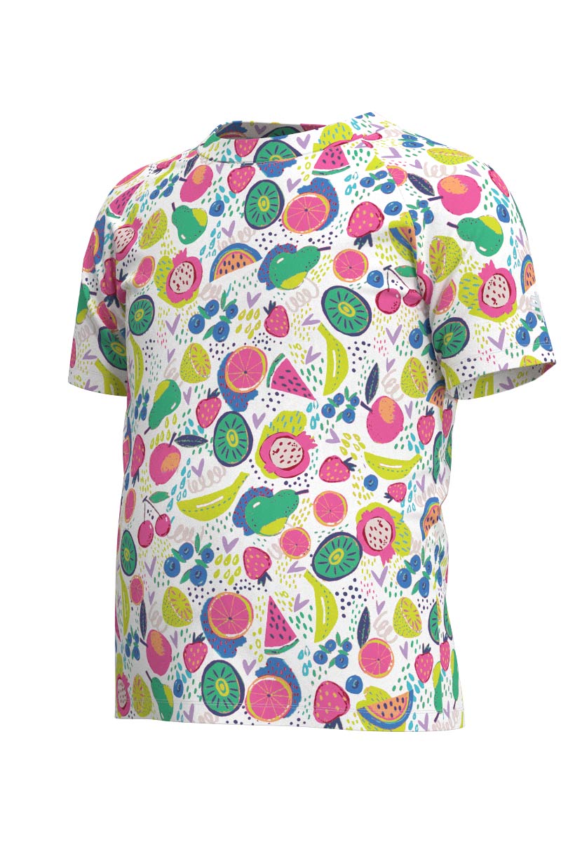 Kid's Sandshark Short Sleeve Surf Shirt | White Fruit Party - Image 4