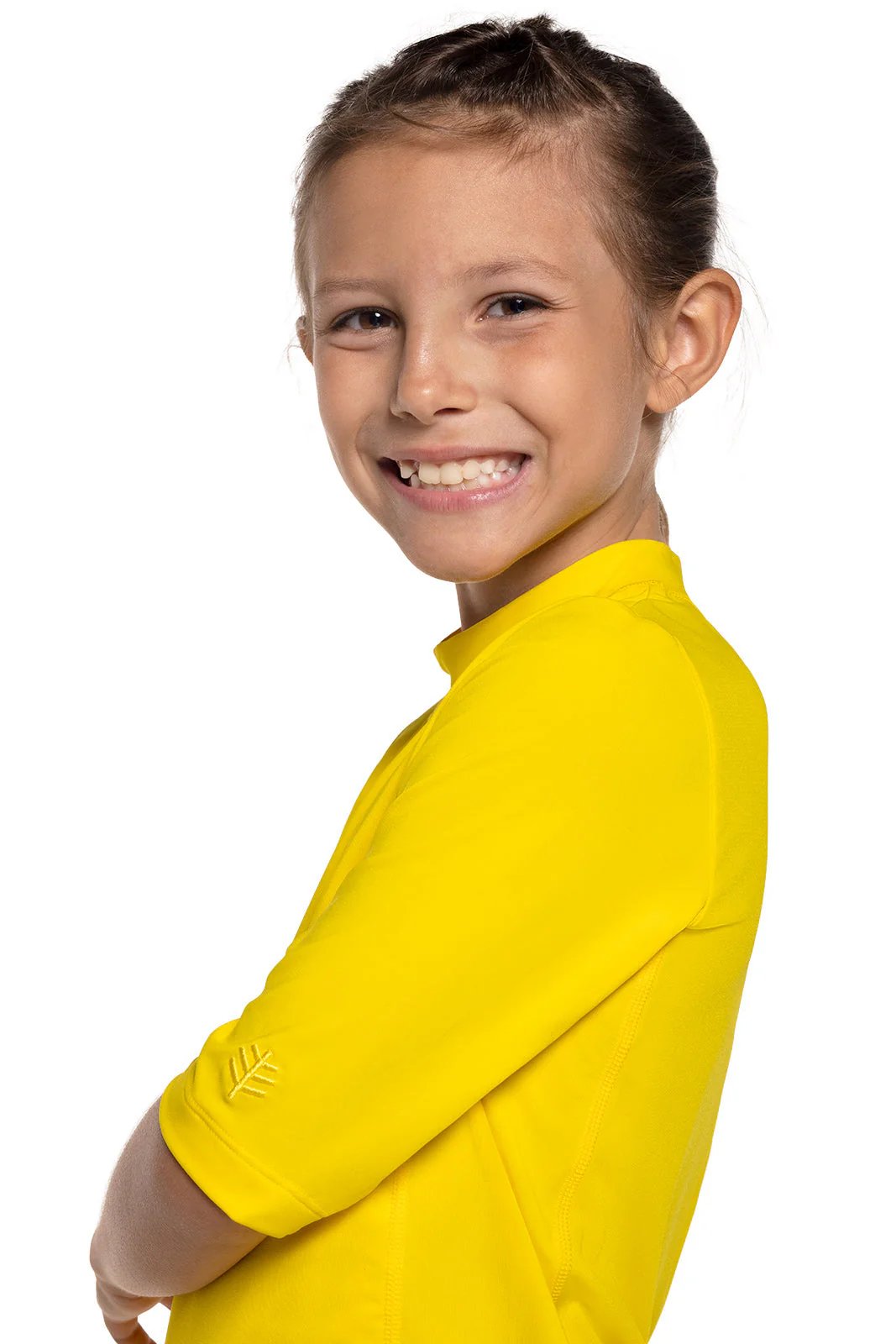 Kid's Sandshark Short Sleeve Surf Shirt | Bold Yellow - Image 3