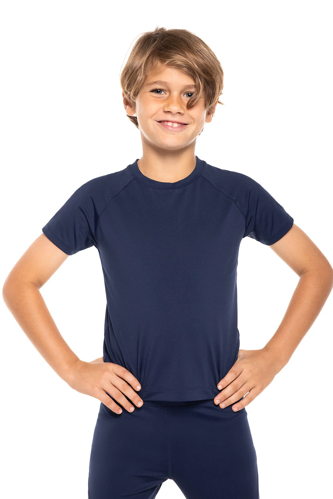 Kid's Sandshark Short Sleeve Surf Shirt | Navy - Image 4