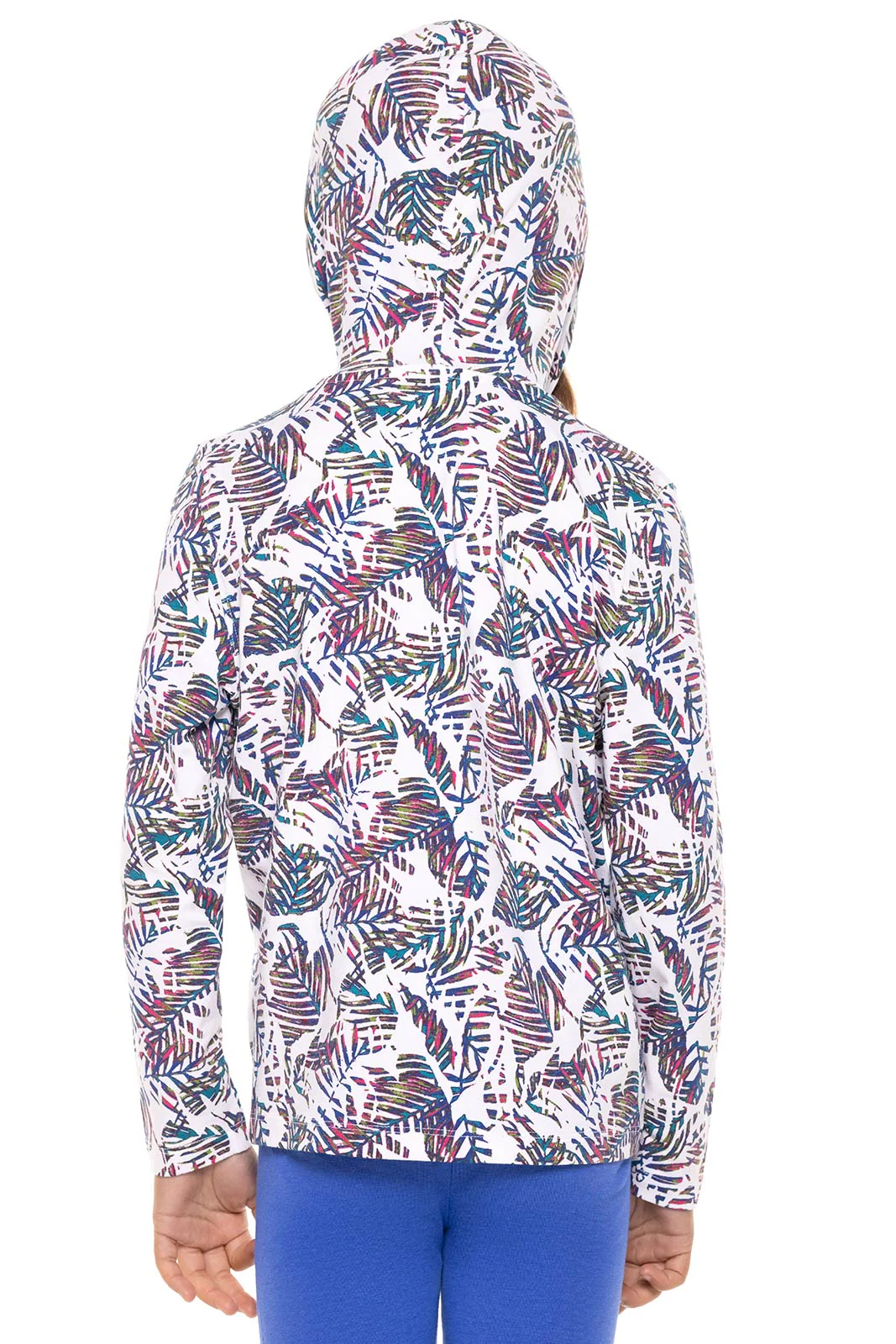 Kid's Seaside Hoodie | Magnolia Pink Beach Leaves - Image 4