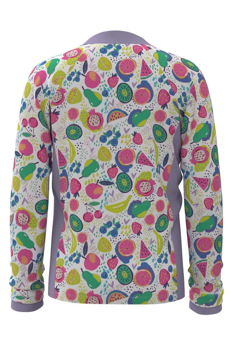 Kid's Wavechaser Zippy Rash Guard | Lavendula Colorblock - Image 3