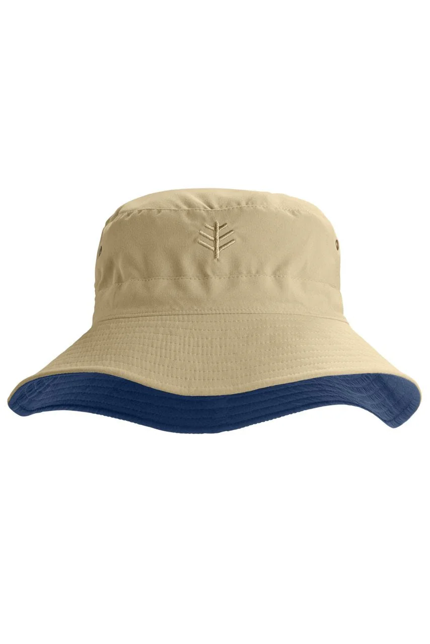 Unisex Landon Reversible Bucket Hat | Tan/Navy - Image 3