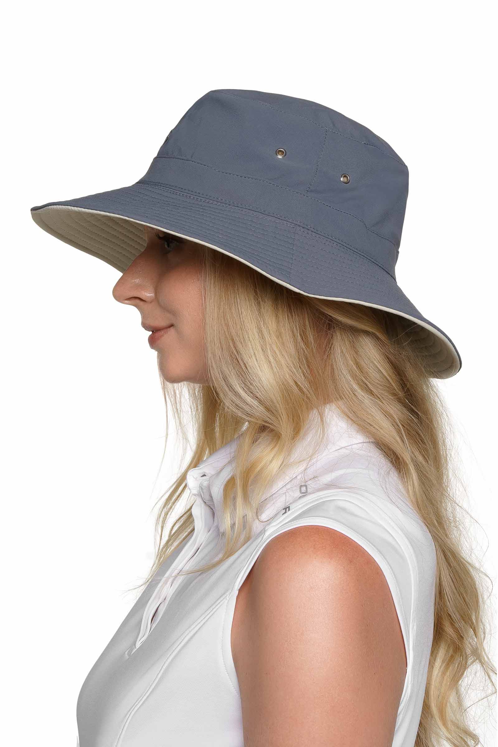 Unisex Landon Reversible Bucket Hat | Stone/Carbon - Image 6