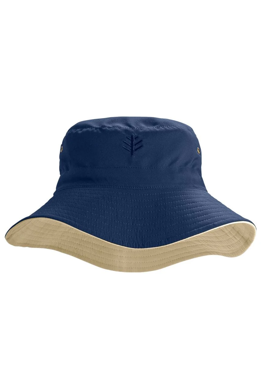 Unisex Landon Reversible Bucket Hat | Tan/Navy - Image 5