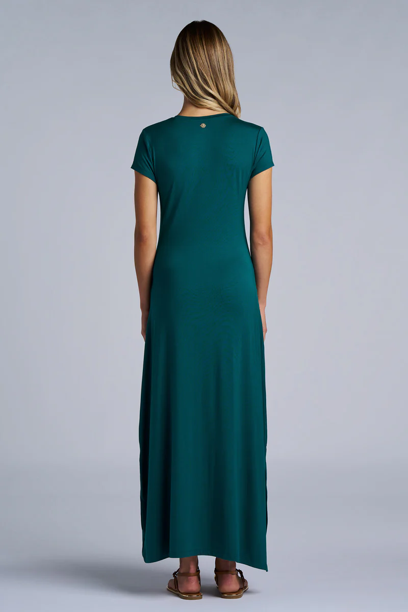 Women's Dounelle Fitted Maxi Dress | Transformative Teal - Image 3