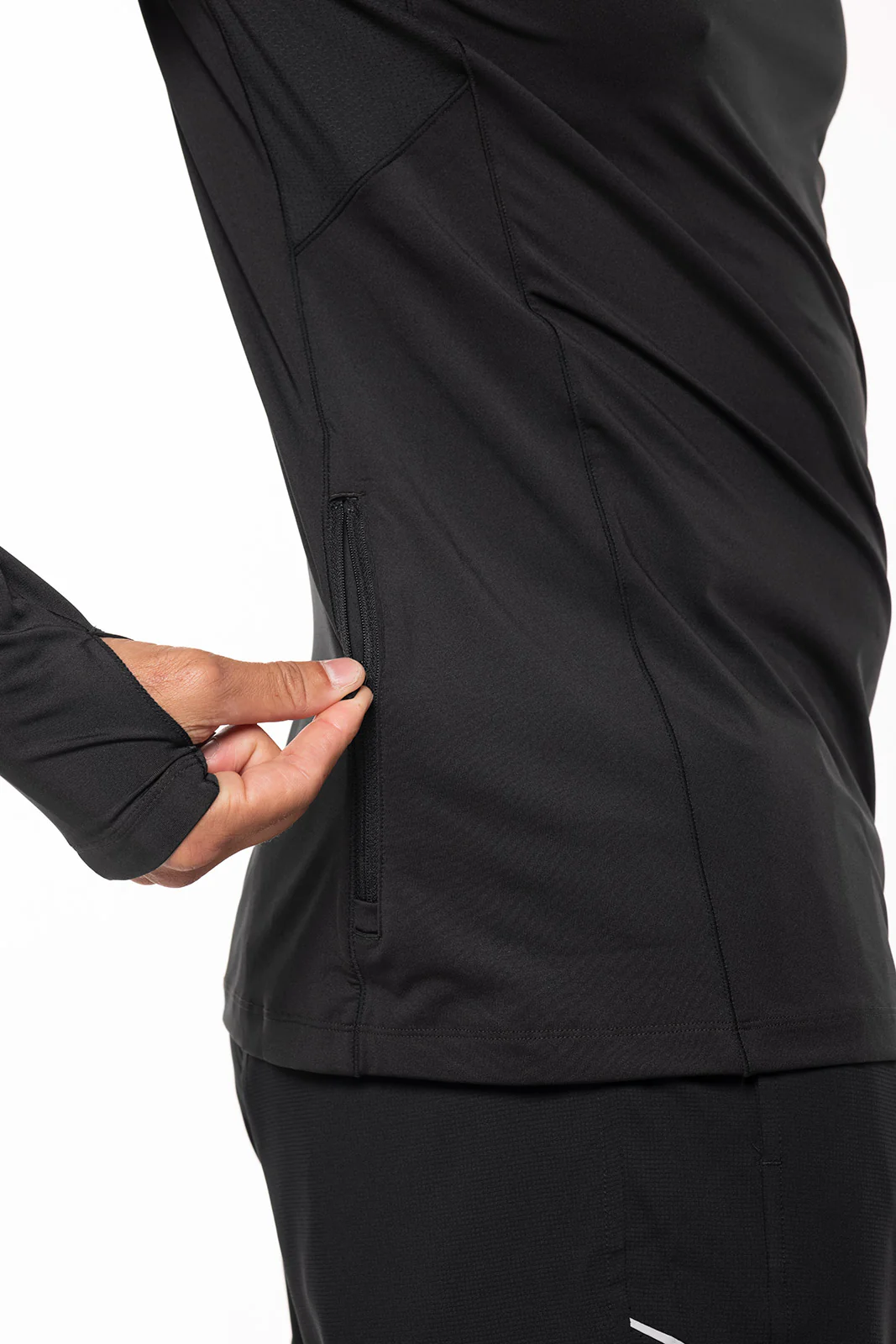 Men's Agility Long Sleeve Performance T-shirt | Black - Image 3