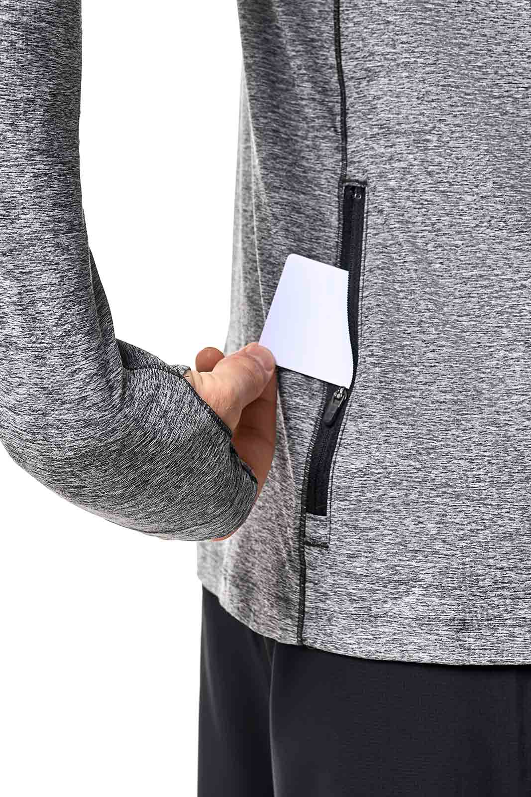 Men's Agility Long Sleeve Performance T-shirt | Charcoal Heather - Image 8