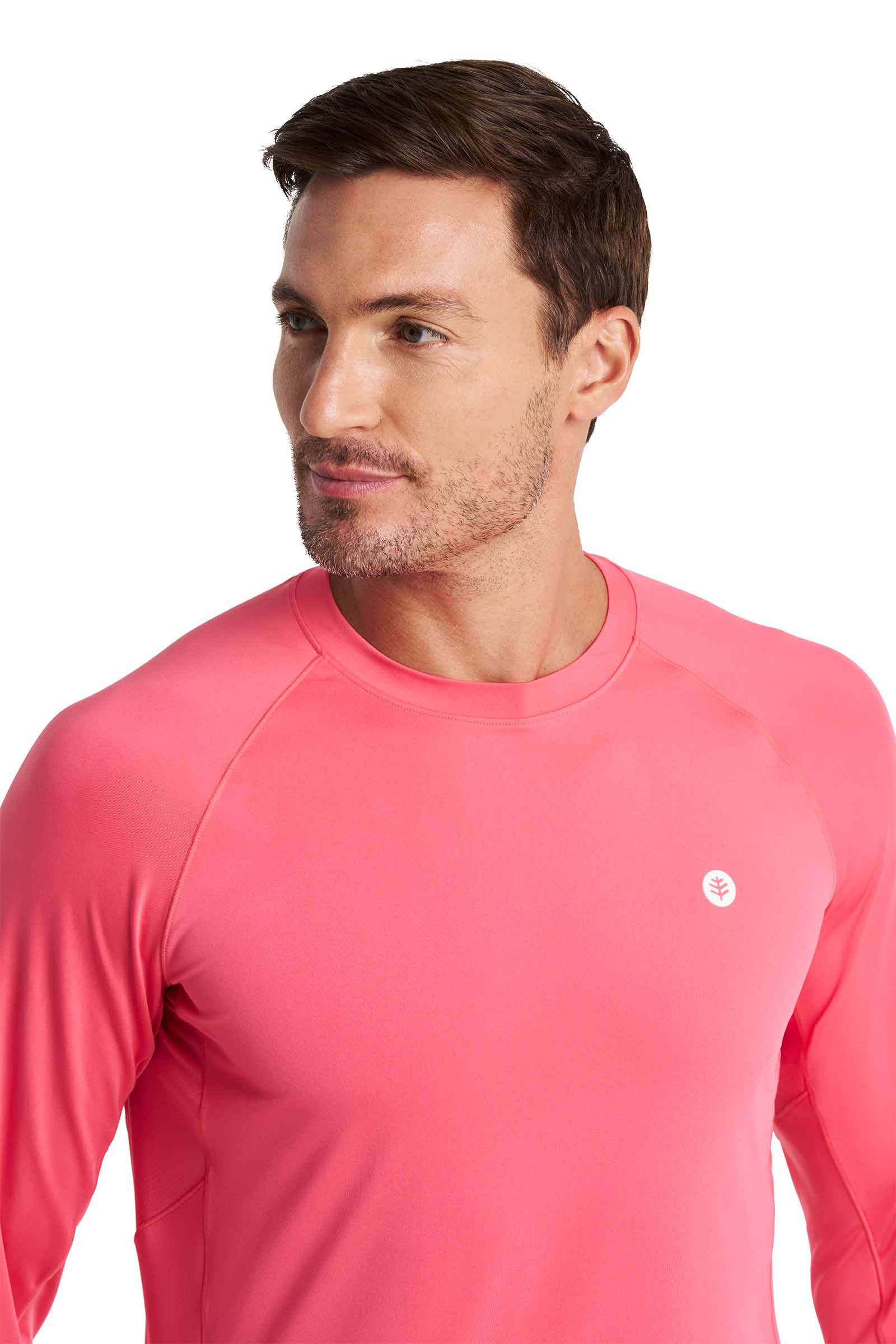 Men's Agility Long Sleeve Performance T-shirt | Sunkist Coral - Image 10