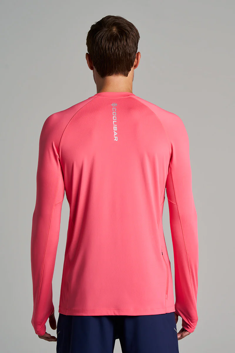 Men's Agility Long Sleeve Performance T-shirt | Sunkist Coral - Image 2