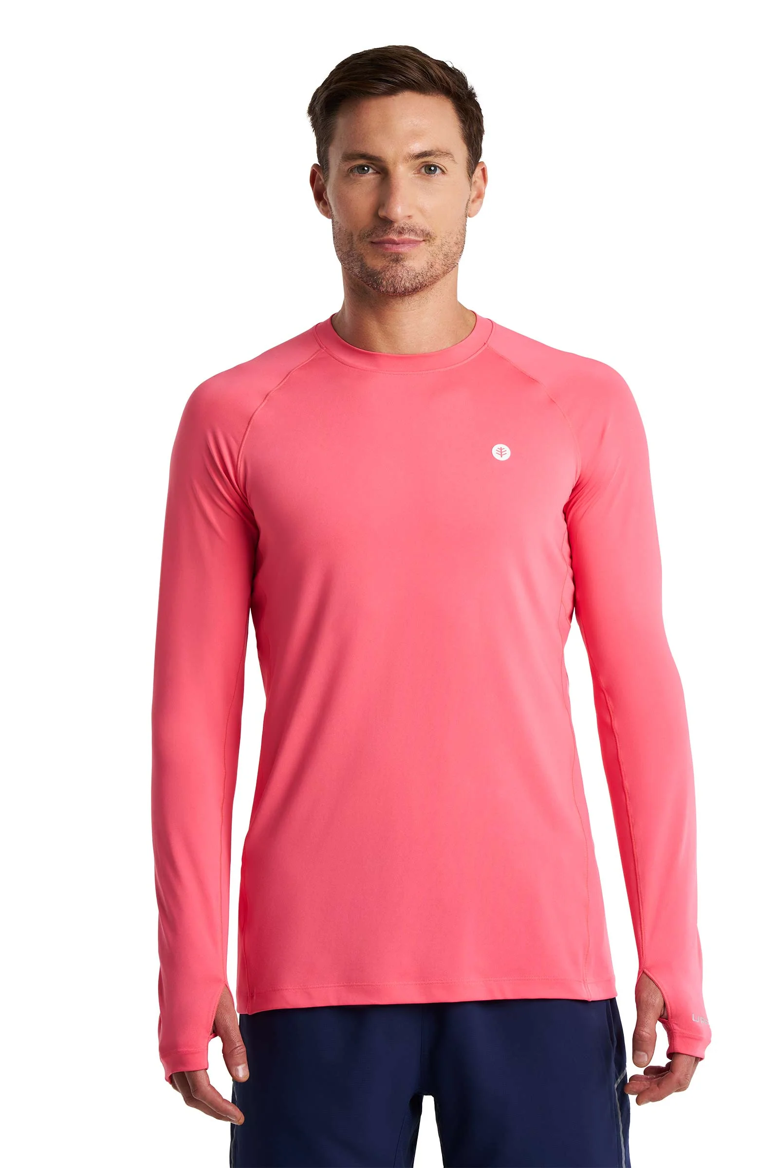 Men's Agility Long Sleeve Performance T-shirt | Sunkist Coral - Image 4
