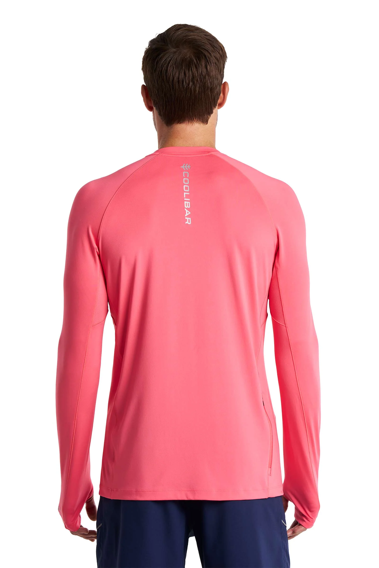 Men's Agility Long Sleeve Performance T-shirt | Sunkist Coral - Image 6