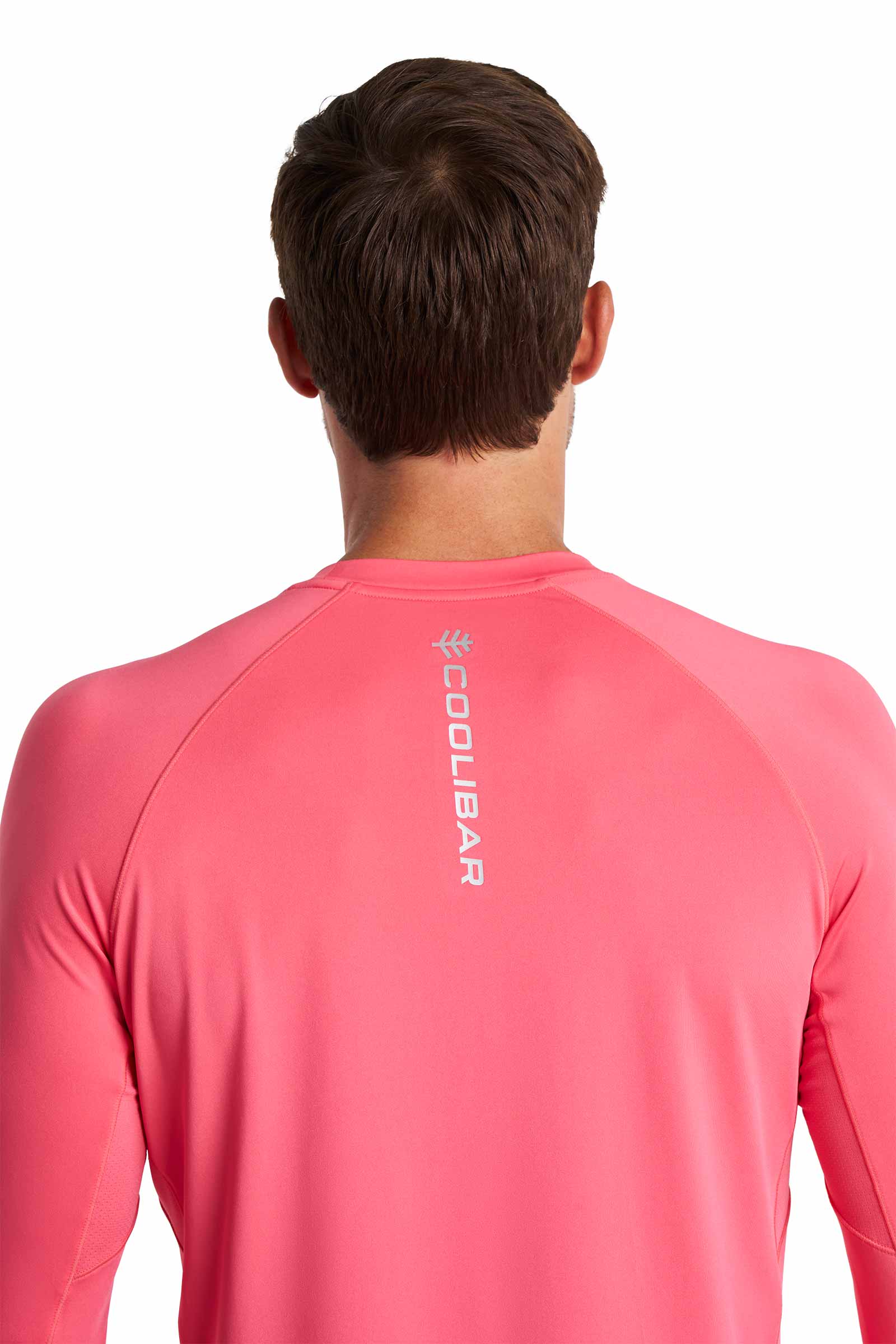 Men's Agility Long Sleeve Performance T-shirt | Sunkist Coral - Image 7