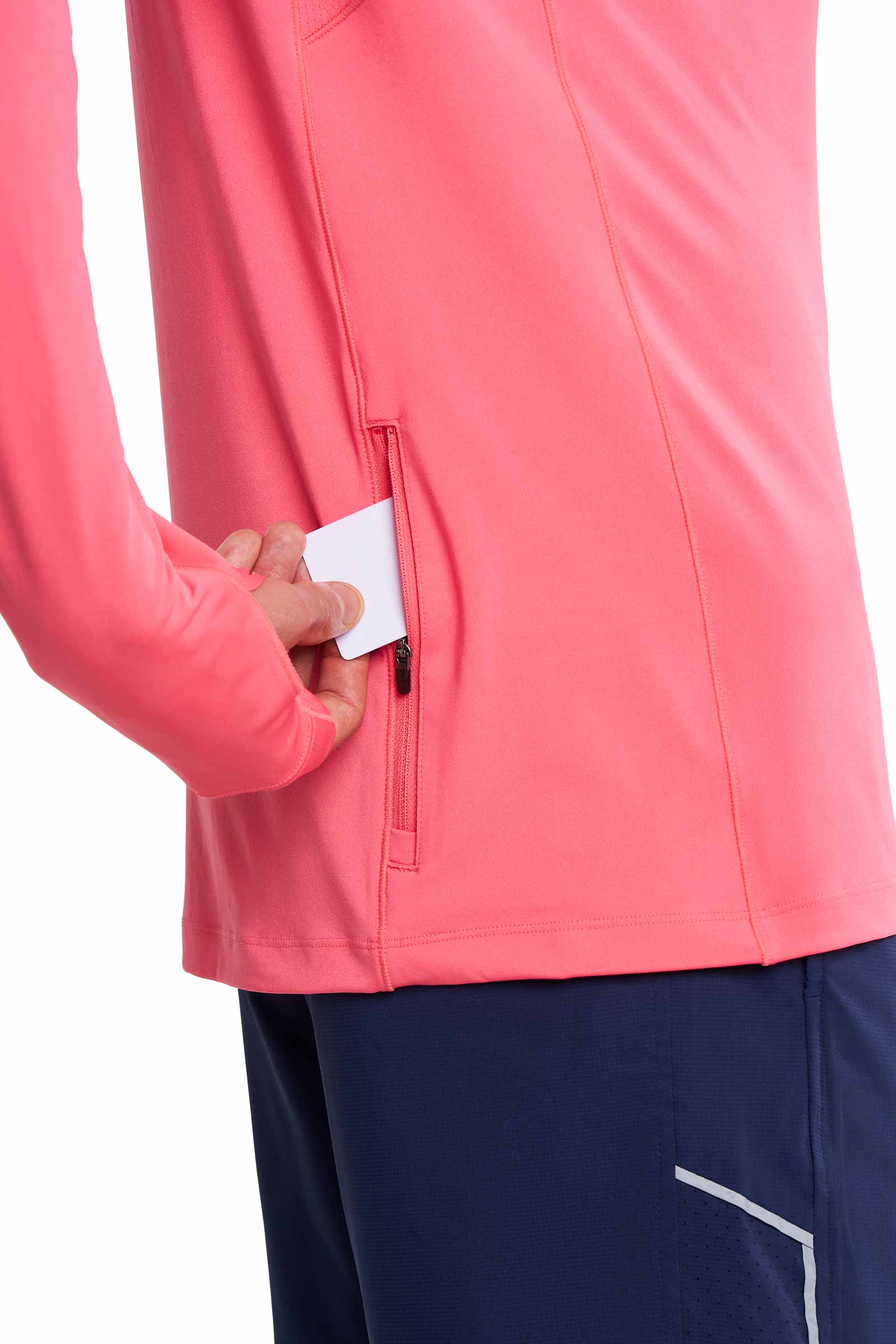 Men's Agility Long Sleeve Performance T-shirt | Sunkist Coral - Image 8