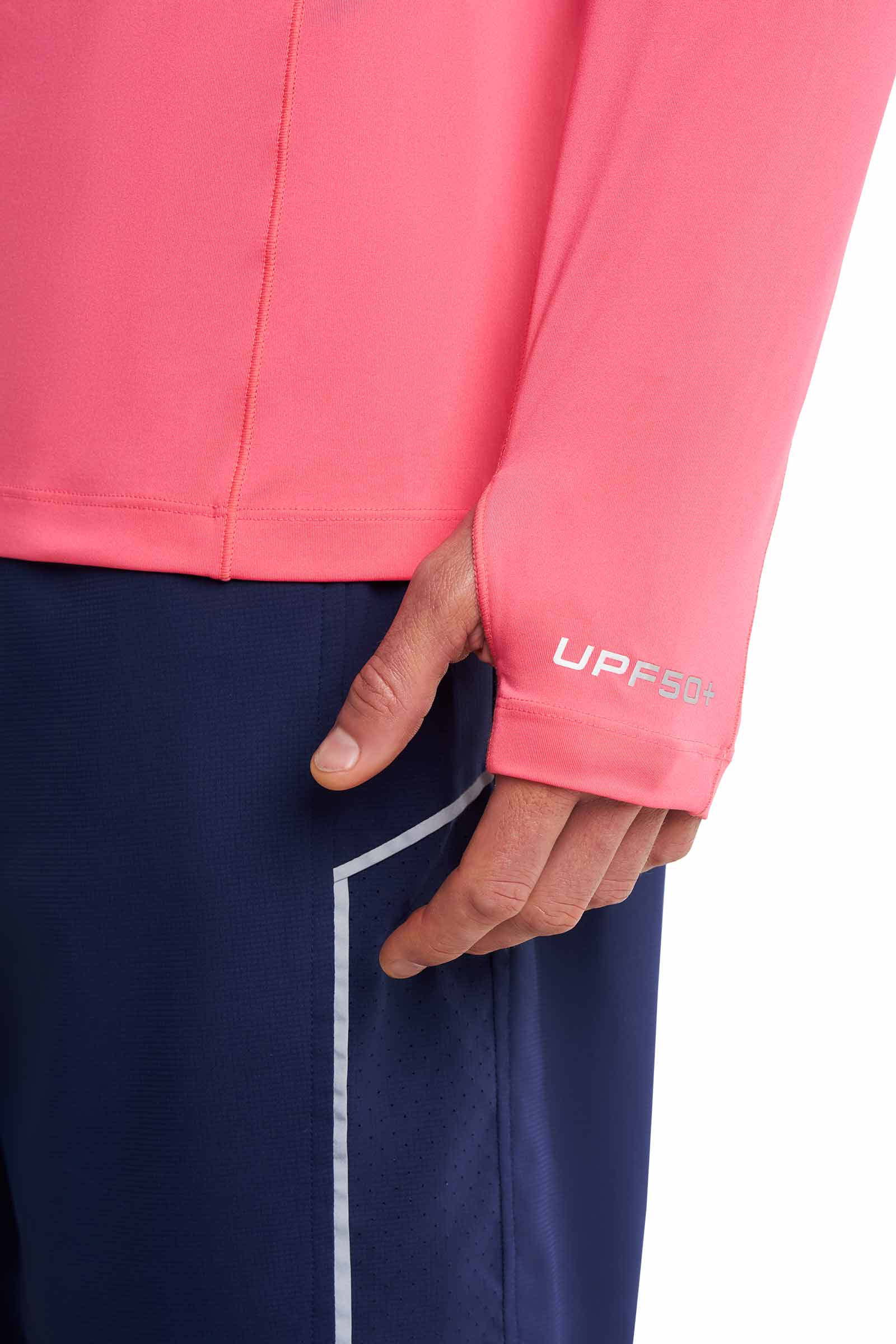 Men's Agility Long Sleeve Performance T-shirt | Sunkist Coral - Image 9