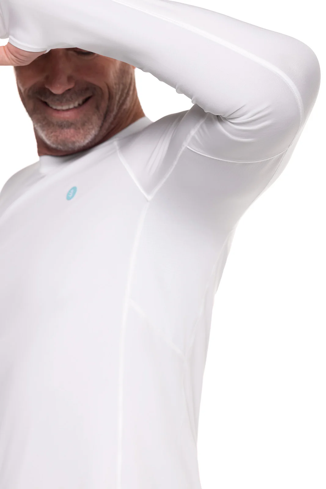 Men's Agility Long Sleeve Performance T-shirt | White - Image 6