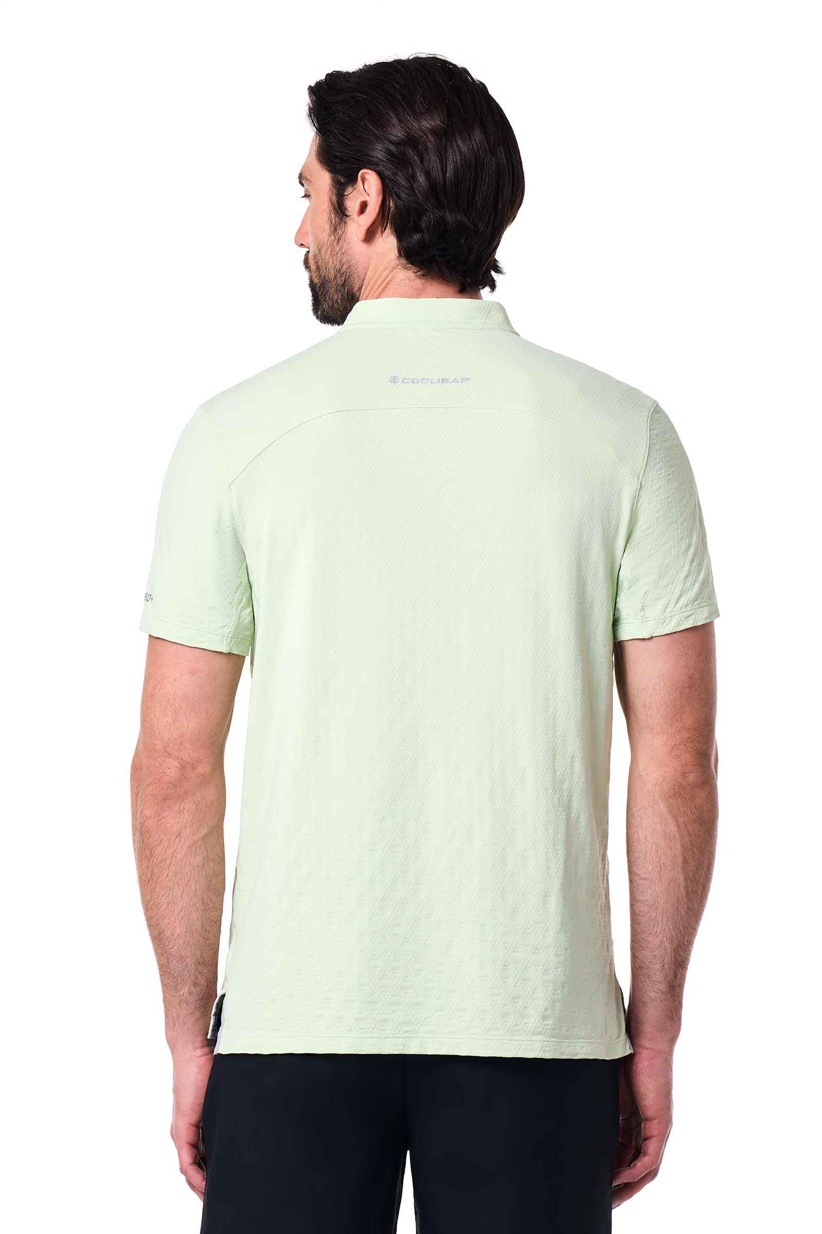 CourtLight Mock Neck Tennis Top | Seedling Diamond Jacquard - Image 4