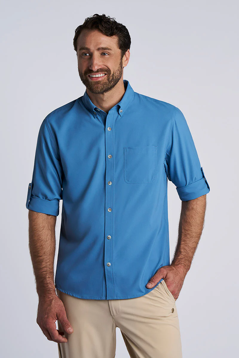 Men's Aricia Long Sleeve Shirt | Blue Dusk - Image 10