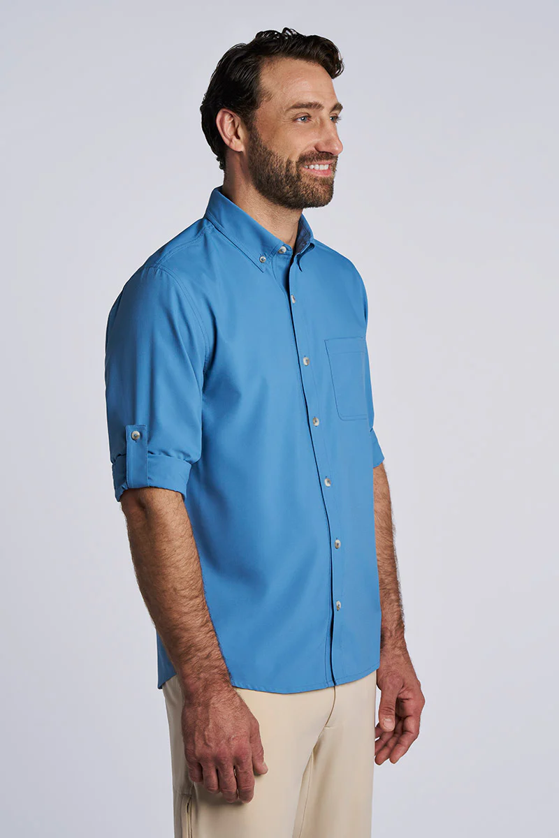 Men's Aricia Long Sleeve Shirt | Blue Dusk - Image 11