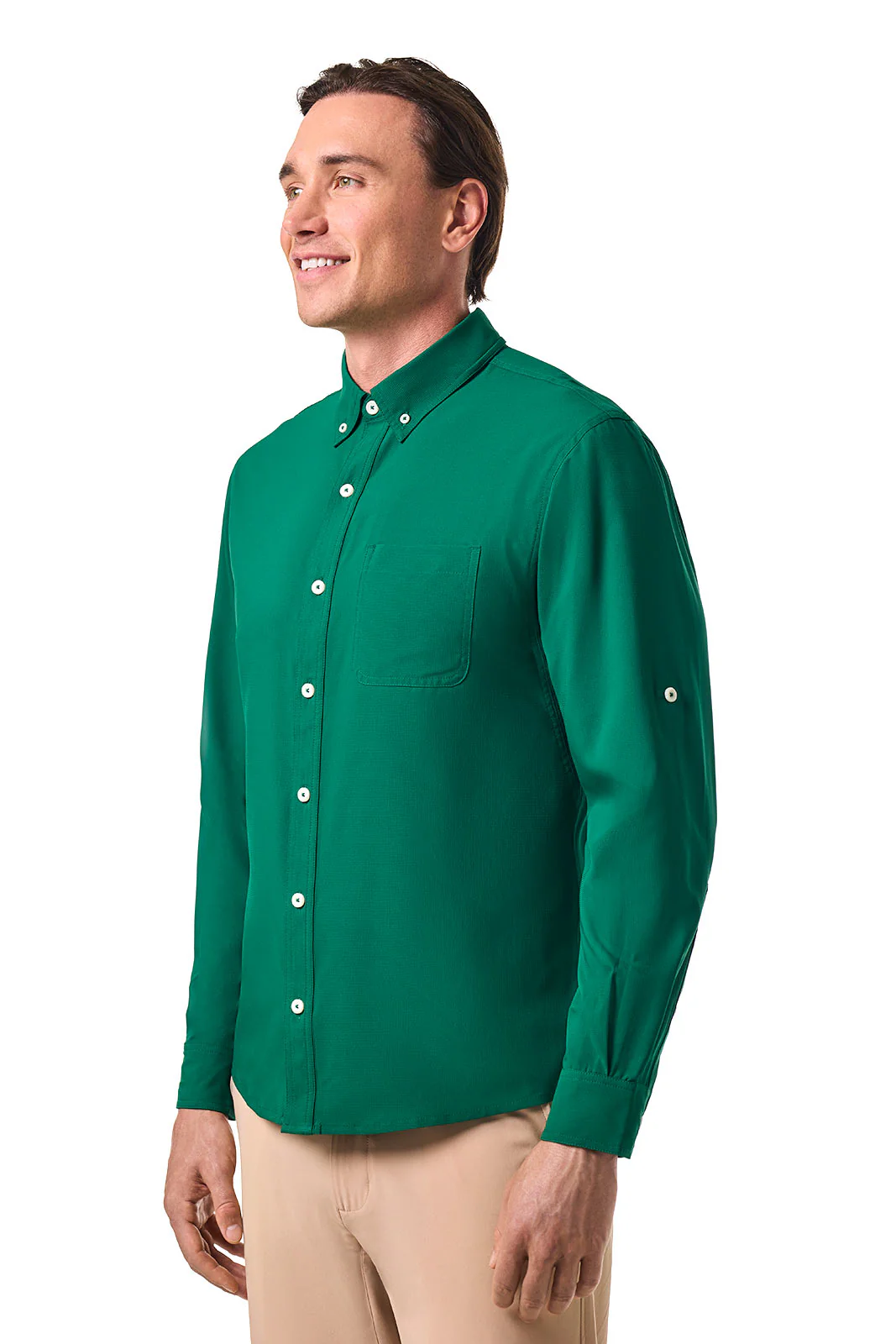 Men's Aricia Long Sleeve Shirt | Eden Green - Image 3