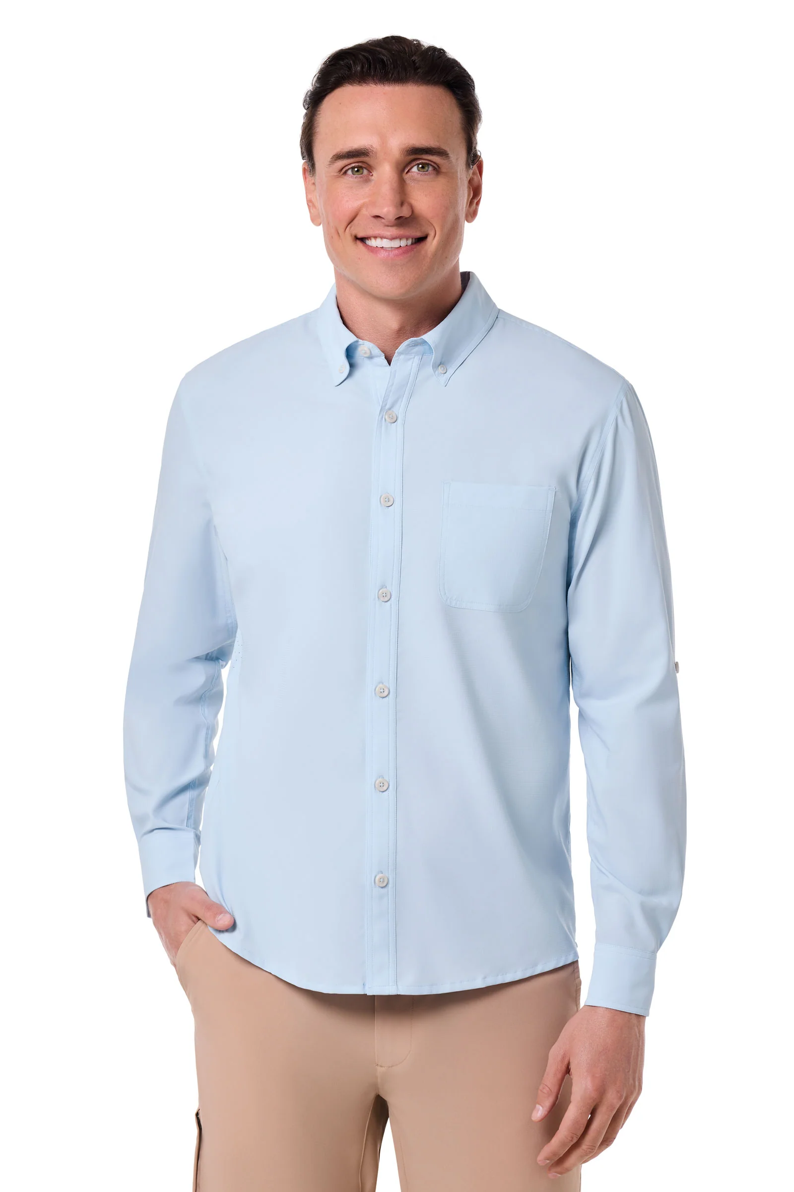 Men's Aricia Long Sleeve Shirt | Light Blue - Image 2