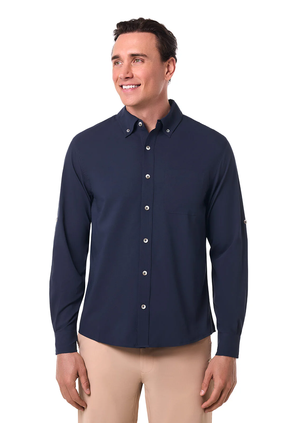 Men's Aricia Long Sleeve Shirt | Navy - Image 2