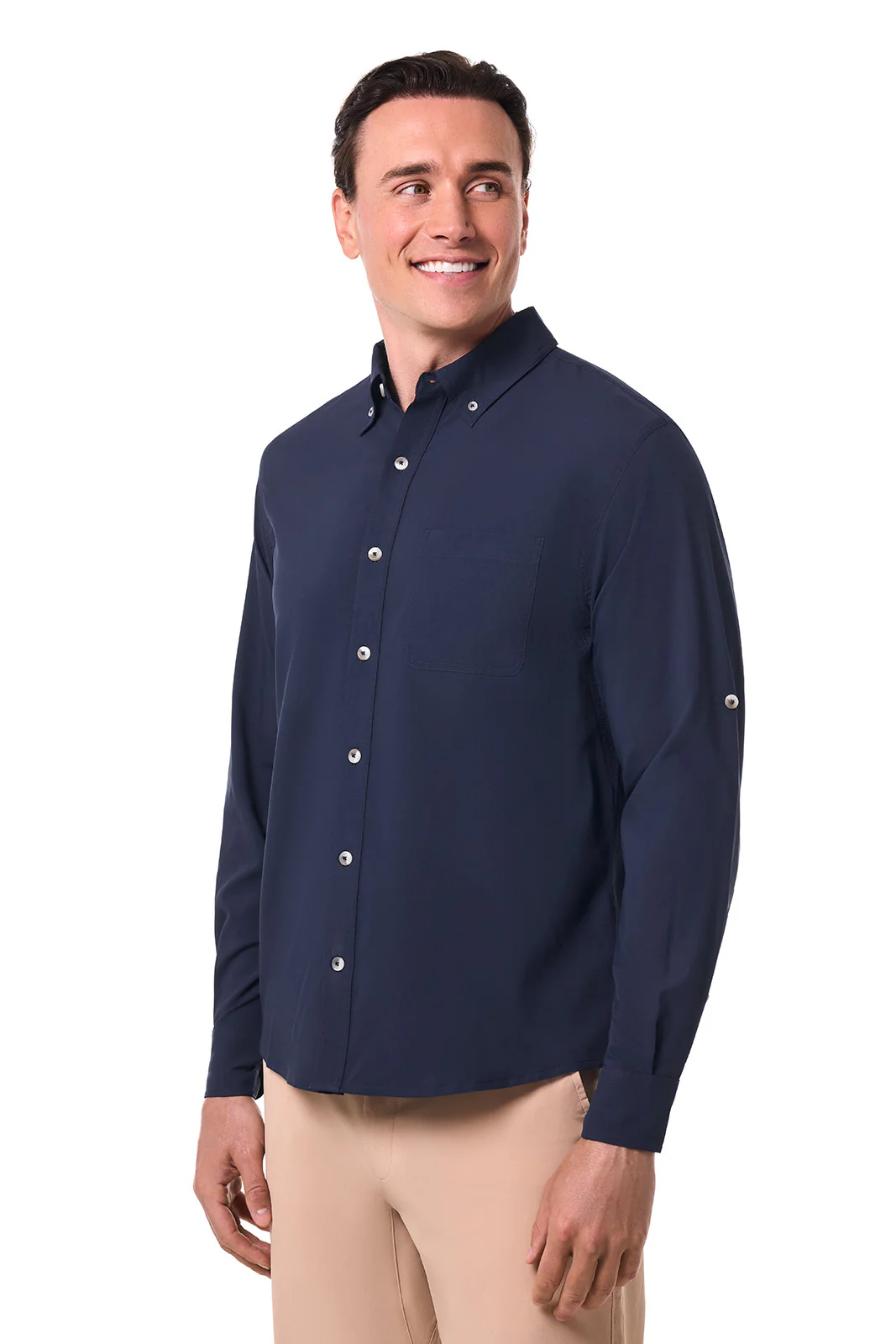 Men's Aricia Long Sleeve Shirt | Navy - Image 3