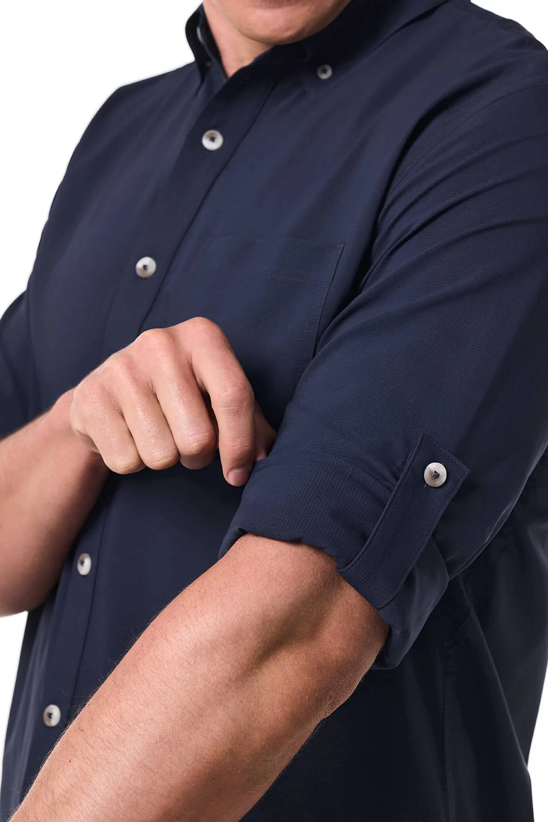 Men's Aricia Long Sleeve Shirt | Navy - Image 7