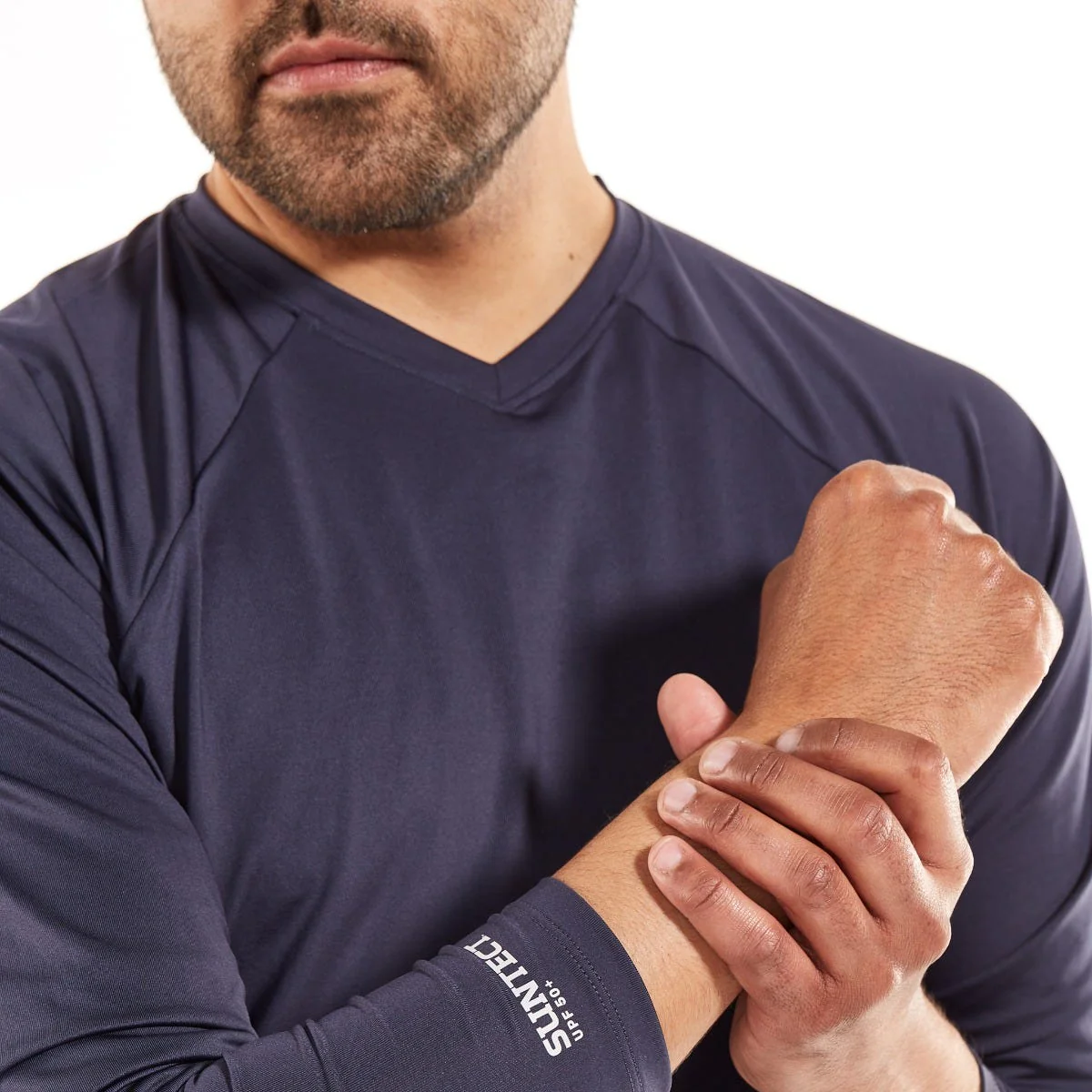 Men's Bosun V-Neck Long Sleeve Tee | Charcoal - Image 4