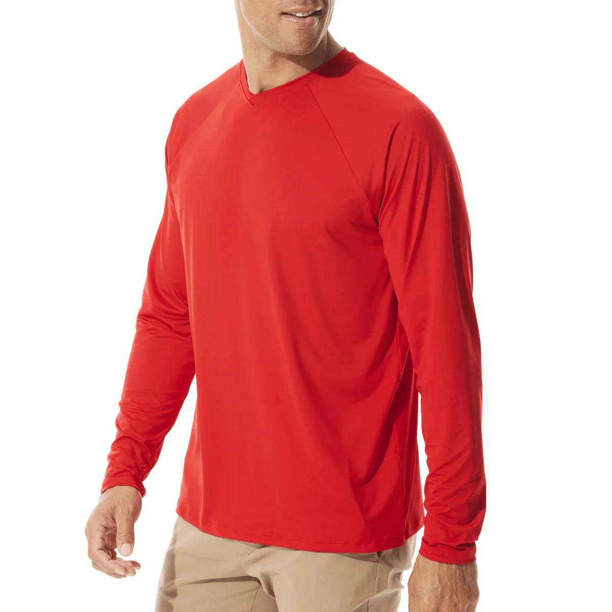 Men's Essential V-Neck Long Sleeve T-Shirt | Regular Parent - Image 7