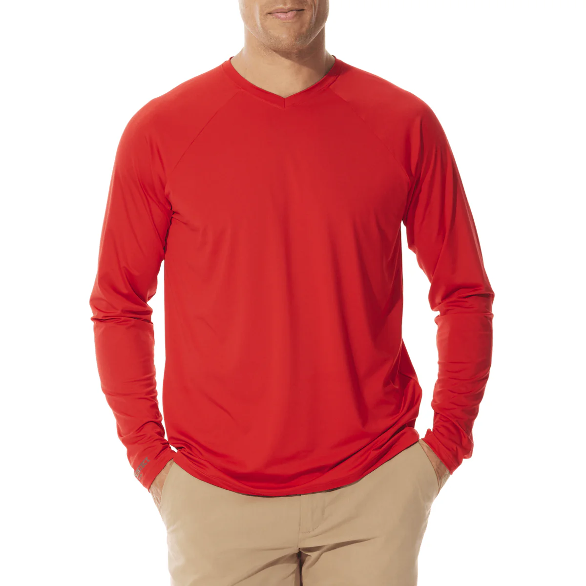 Men's Bosun V-Neck Long Sleeve Tee | Fire - Image 2
