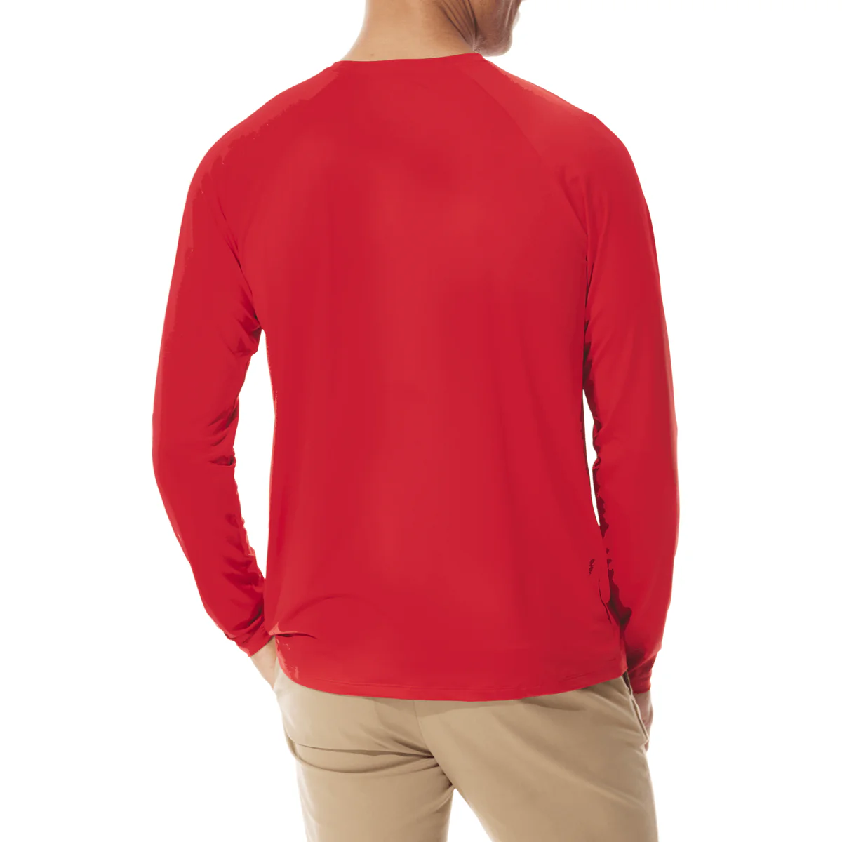 Men's Bosun V-Neck Long Sleeve Tee | Fire - Image 3