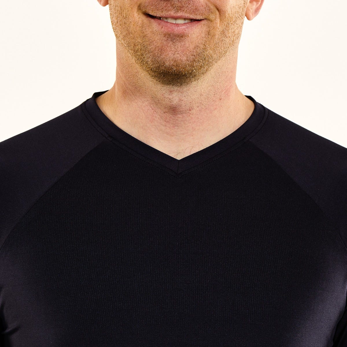 Men's Bosun V-Neck Long Sleeve Tee | Jet Black - Image 4