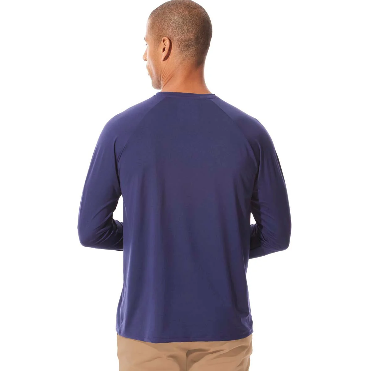 Men's Bosun V-Neck Long Sleeve Tee | Midnight Blue - Image 3