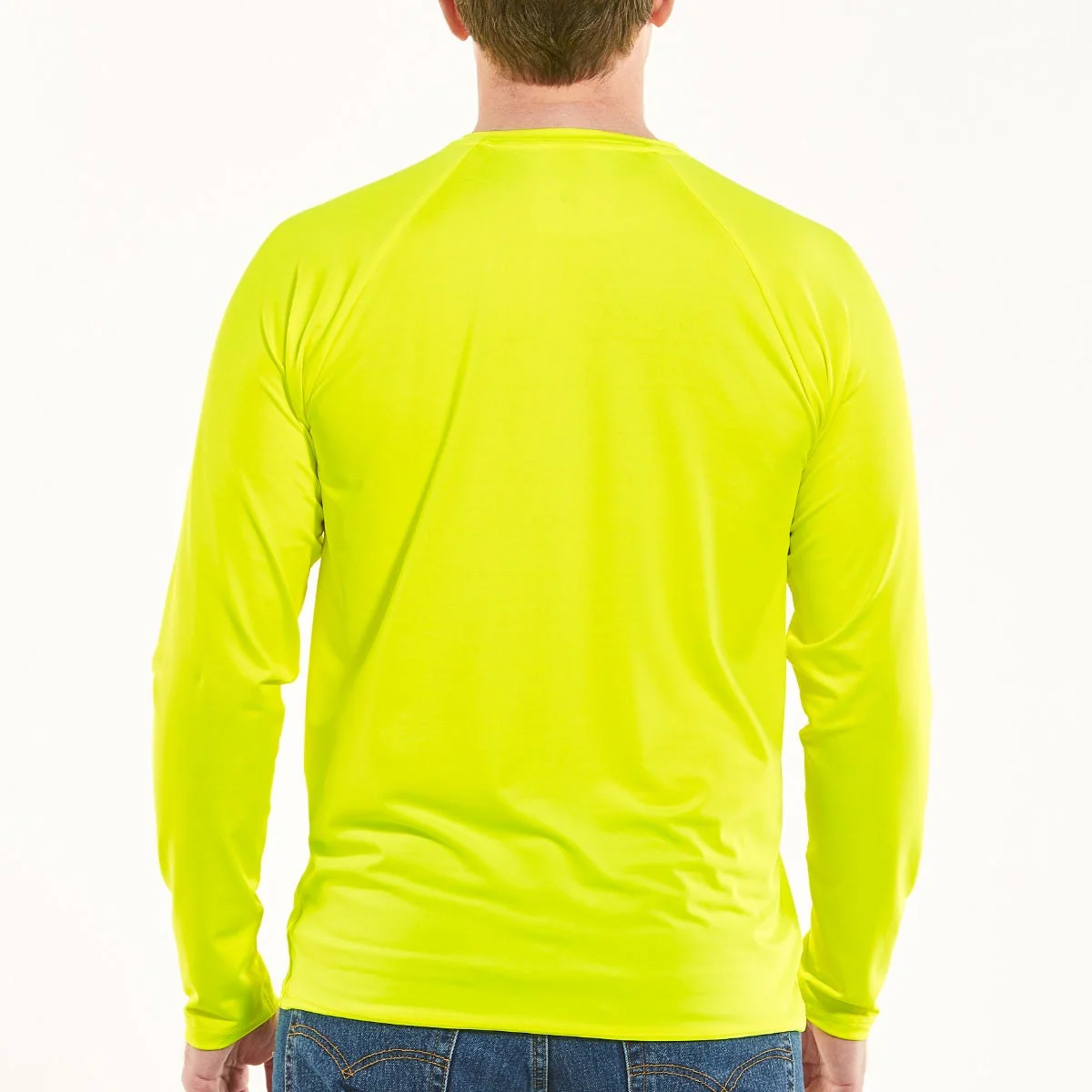 Men's Bosun V-Neck Long Sleeve Tee | Safety Yellow - Image 2