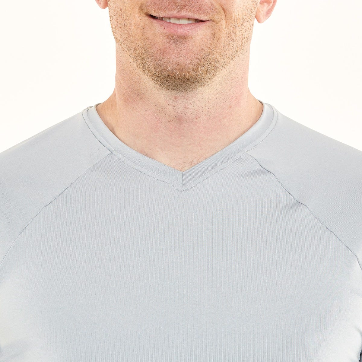 Men's Bosun V-Neck Long Sleeve Tee | Slate Grey - Image 4