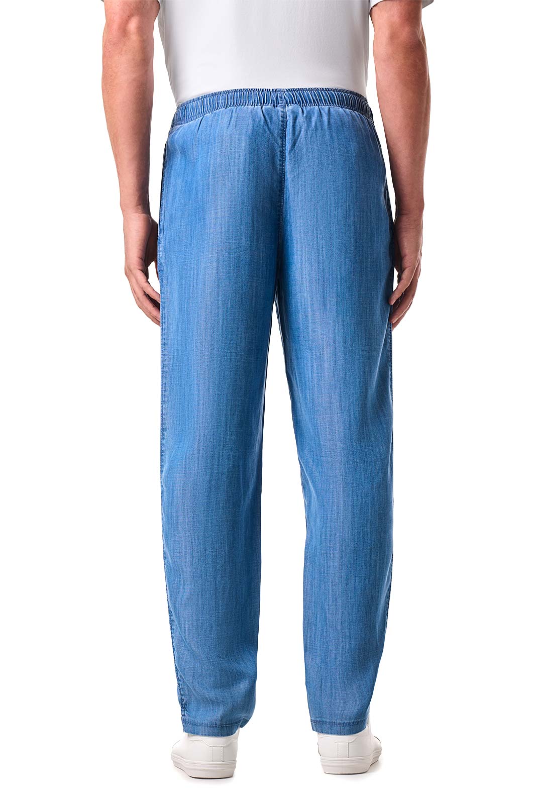 Men's Brickel Chambray Relaxed Fit Pants | Light Indigo Chambray - Image 4
