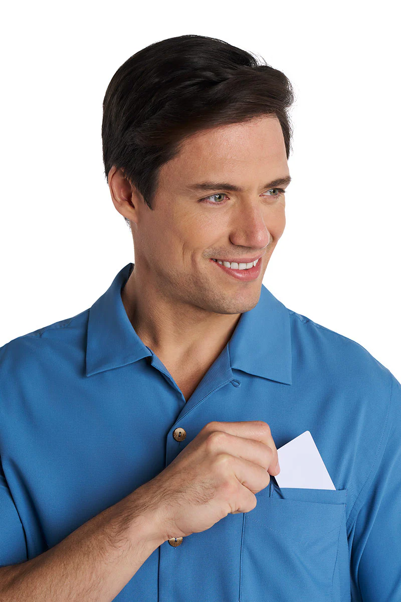 Men's Safari Camp Shirt | Blue Dusk - Image 6
