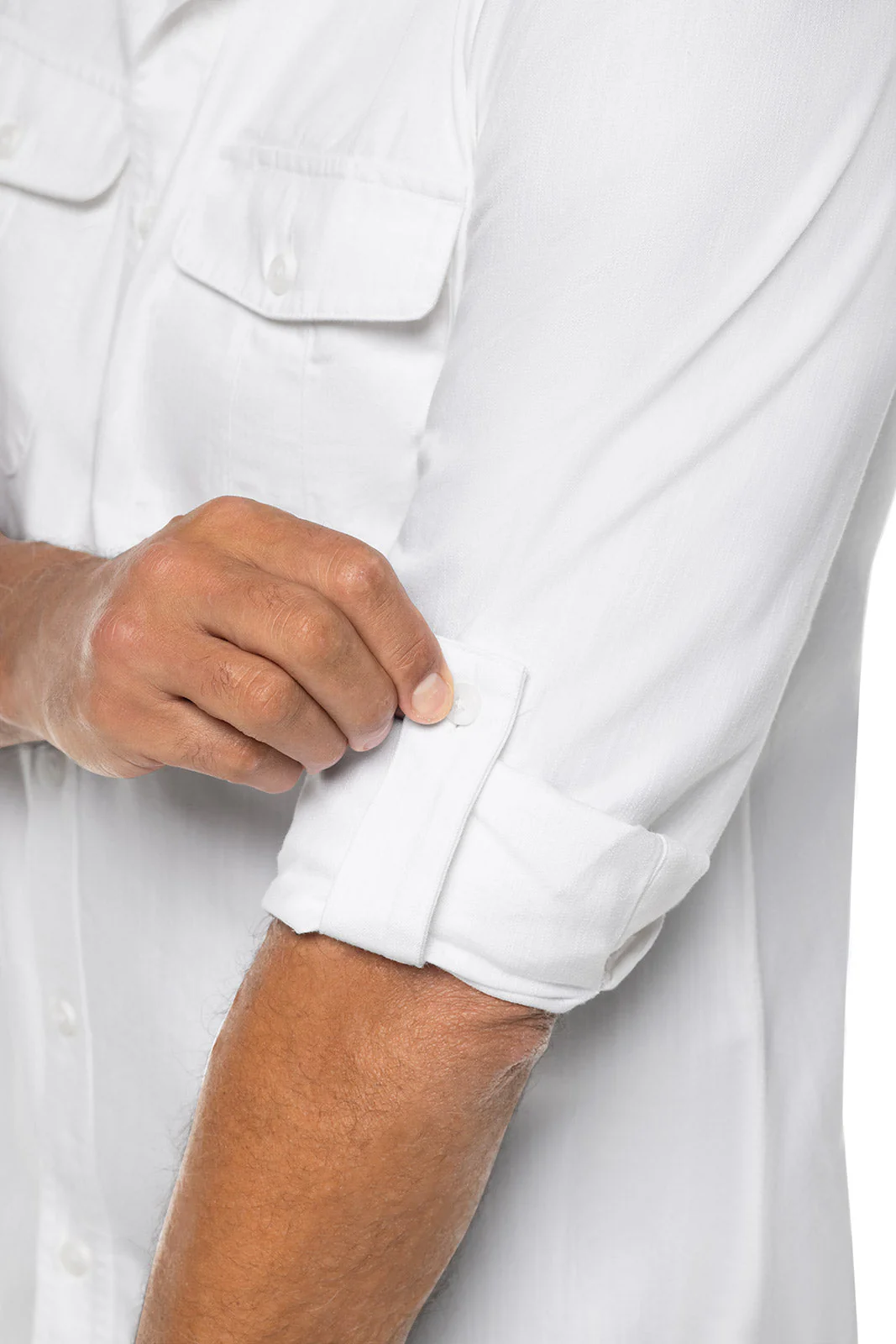 Men's Carson Chambray Long Sleeve Shirt | White Chambray - Image 6