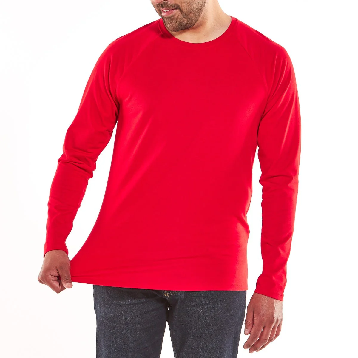 Men's Contractor Long Sleeve Tee | Fire - Image 3
