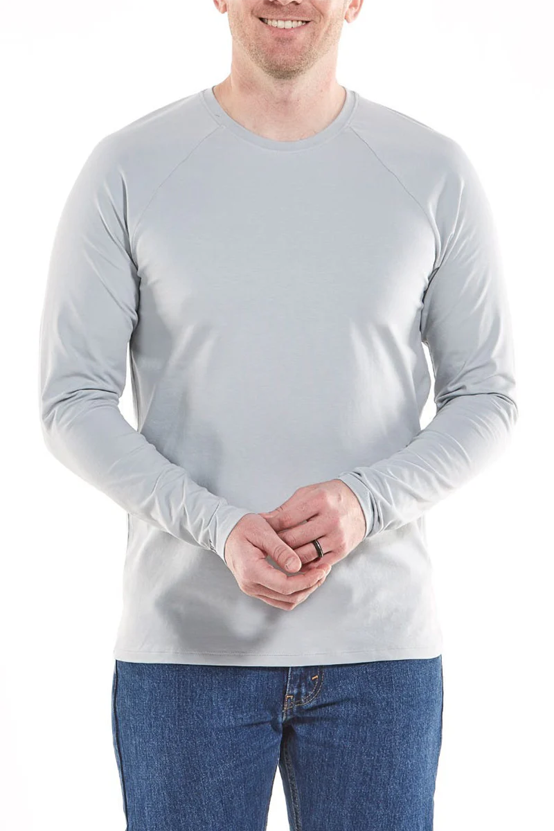 Men's Contractor Long Sleeve Tee | Slate Grey - Image 2