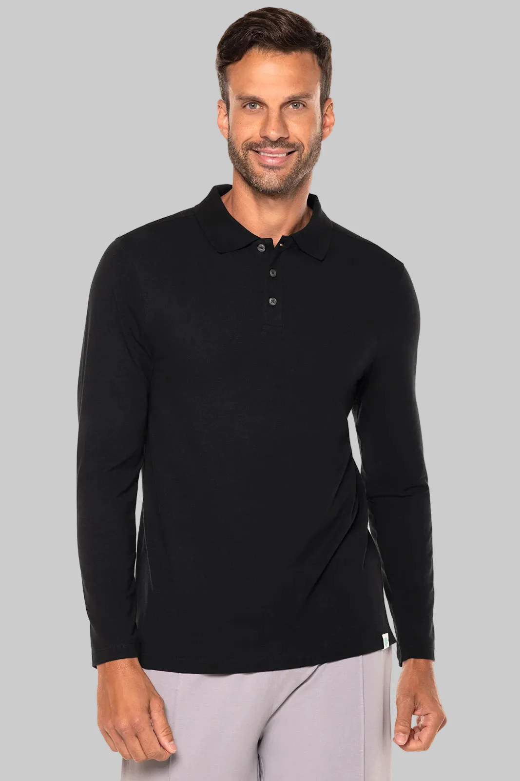 Men's Long Sleeve Polo | Regular Parent - Image 2