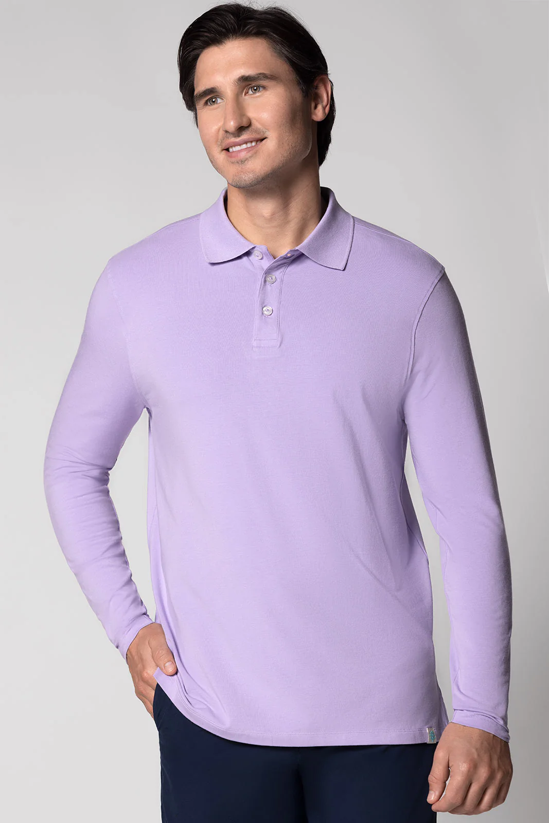 Men's Long Sleeve Polo | Clearance Parent - Image 2