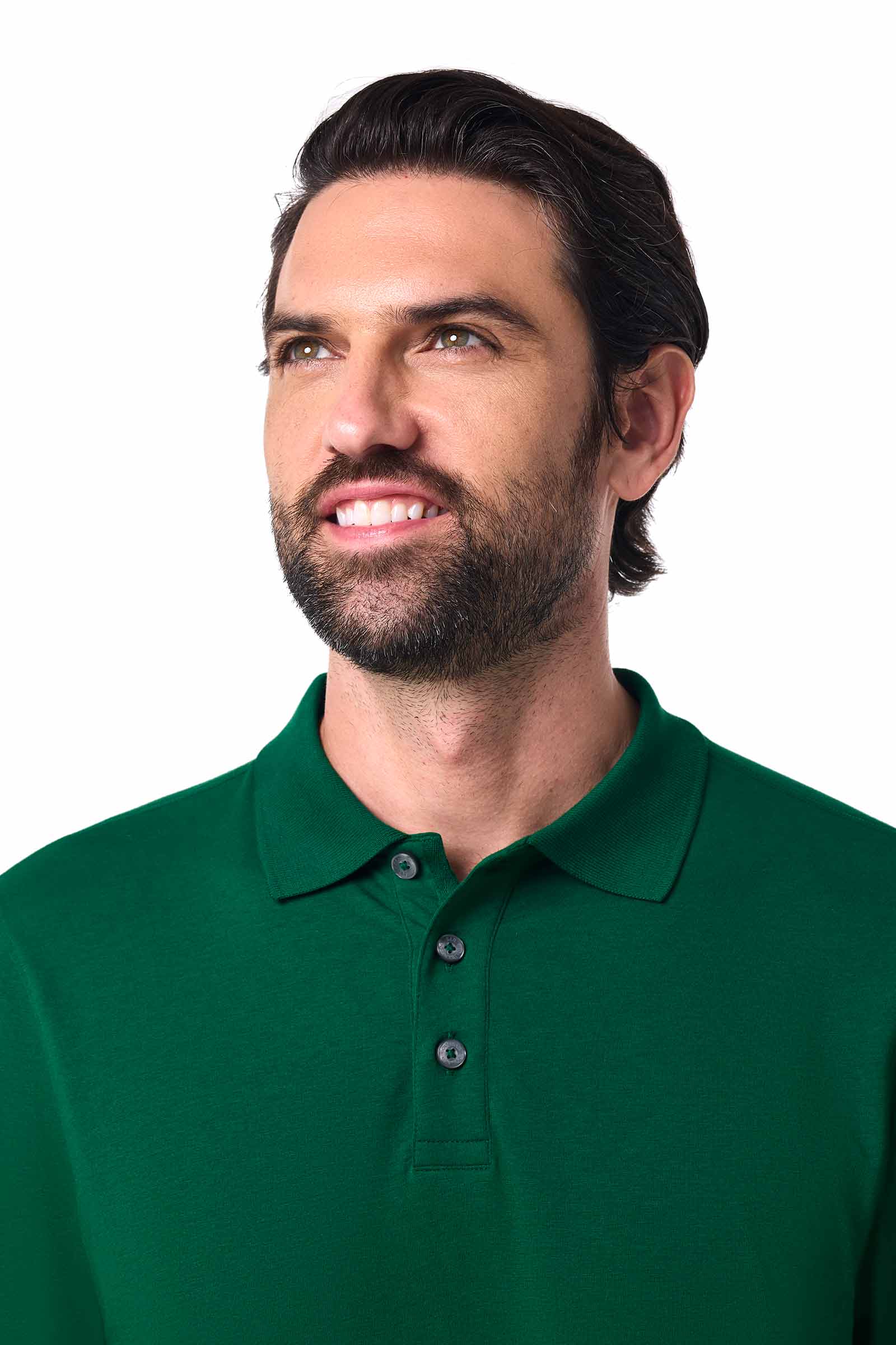 Men's Coppitt Long Sleeve Weekend Polo | Eden Green - Image 7