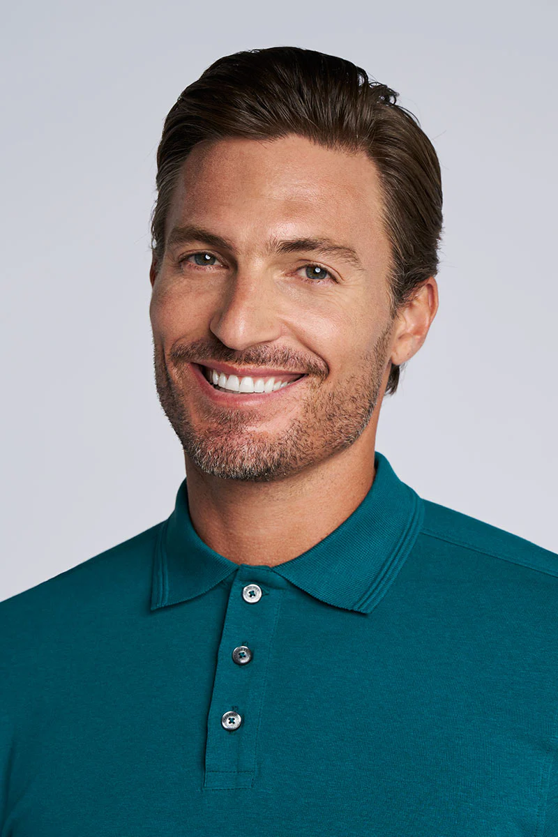 Men's Coppitt Long Sleeve Weekend Polo | Transformative Teal - Image 4