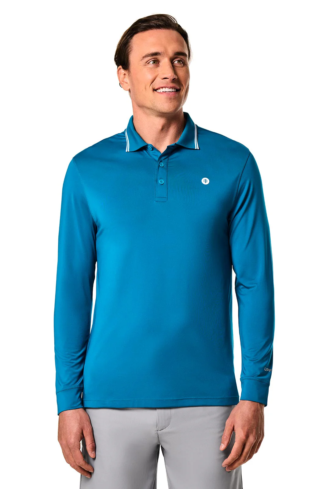 Men's Erodym Long Sleeve Sports Polo | Bluejay - Image 2