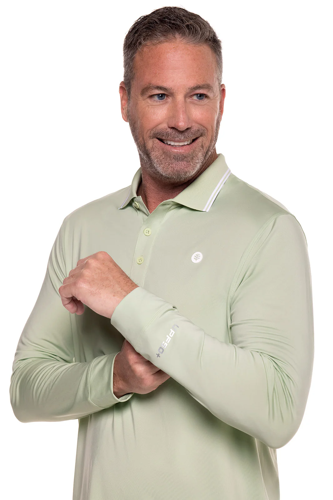 Men's Erodym Long Sleeve Sports Polo | Seedling - Image 4
