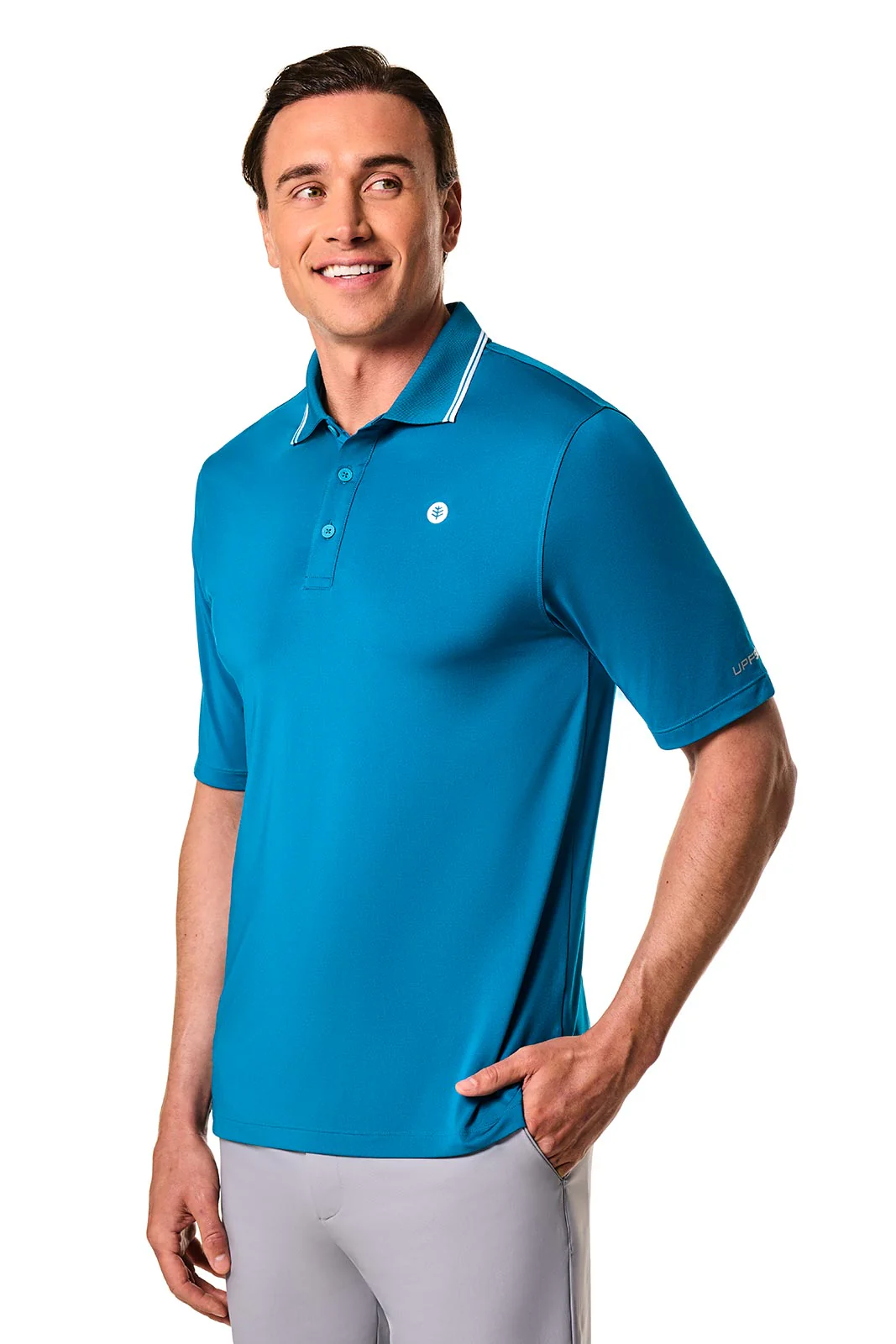 Men's Erodym Short Sleeve Sports Polo | Bluejay - Image 3