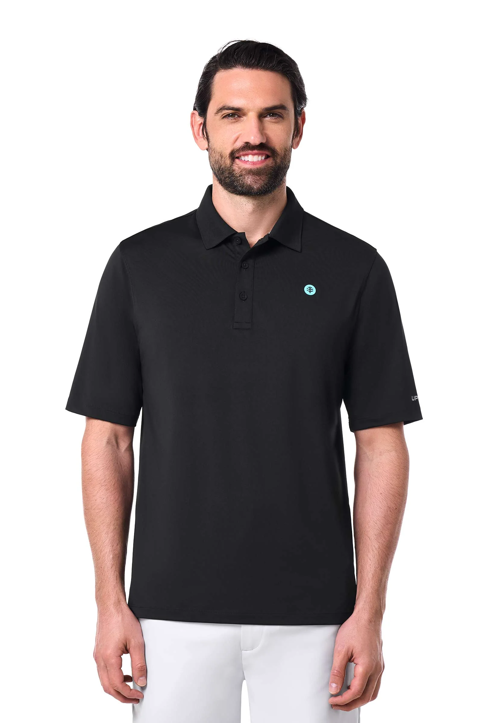 Men's Erodym Short Sleeve Sports Polo | Black - Image 2