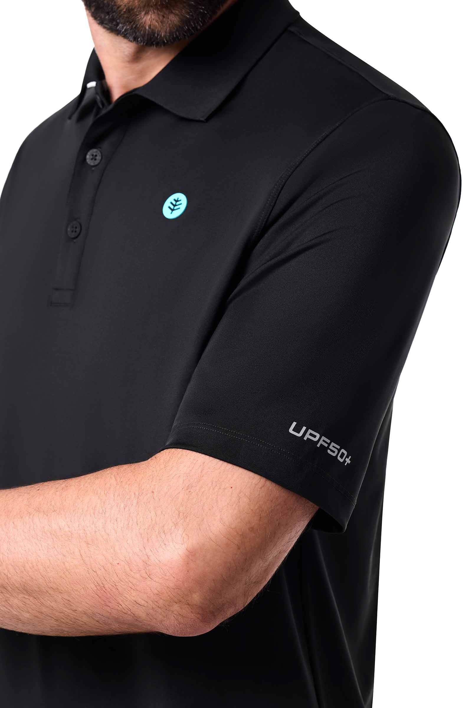Men's Erodym Short Sleeve Sports Polo | Black - Image 6